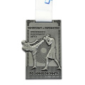 Médaille de récompense de plexiglas de boxe de gaufrage personnalisée du fabricant